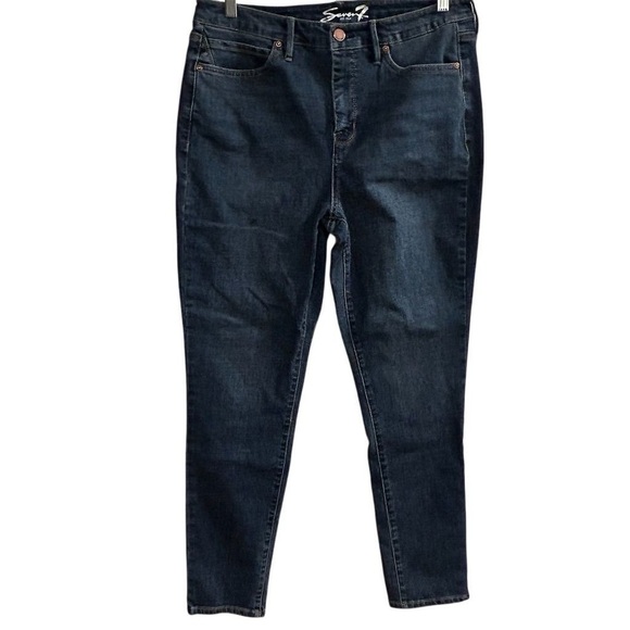Seven7 Women's Skinny Jeans Size 12 Dark High Rise Stretch Denim - Picture 1 of 9